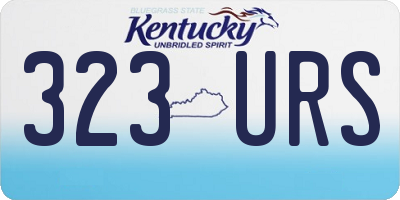 KY license plate 323URS