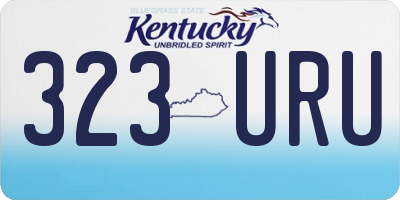 KY license plate 323URU