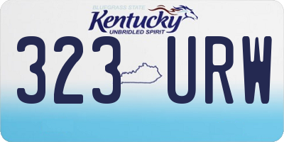 KY license plate 323URW