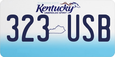 KY license plate 323USB