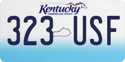 KY license plate 323USF