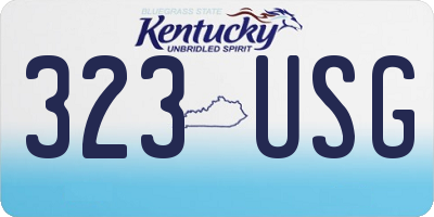 KY license plate 323USG