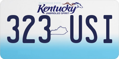 KY license plate 323USI