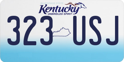 KY license plate 323USJ