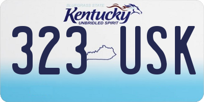KY license plate 323USK