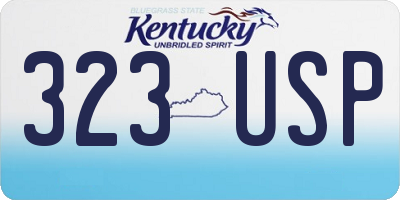 KY license plate 323USP