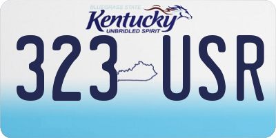 KY license plate 323USR
