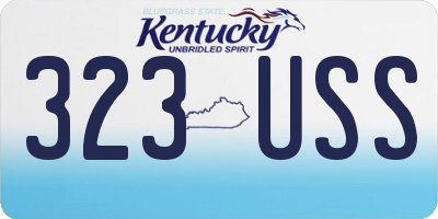 KY license plate 323USS