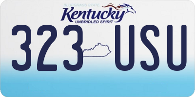 KY license plate 323USU