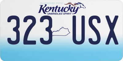 KY license plate 323USX