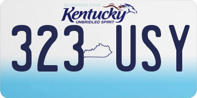 KY license plate 323USY