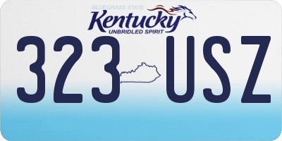 KY license plate 323USZ