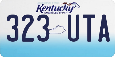 KY license plate 323UTA
