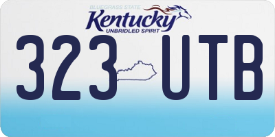 KY license plate 323UTB