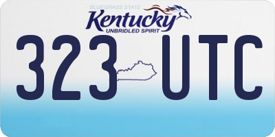 KY license plate 323UTC