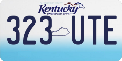 KY license plate 323UTE