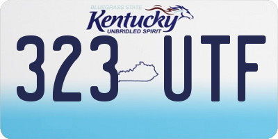 KY license plate 323UTF