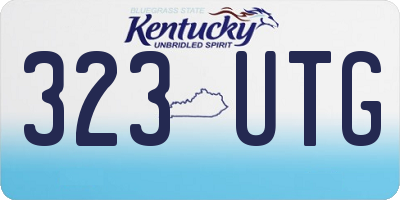 KY license plate 323UTG
