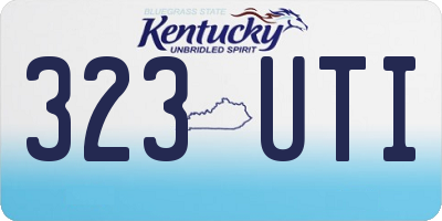 KY license plate 323UTI