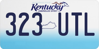 KY license plate 323UTL
