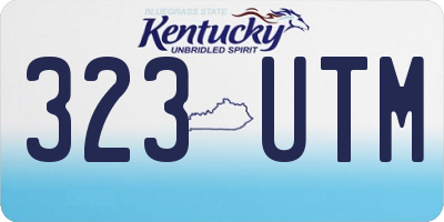 KY license plate 323UTM
