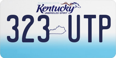 KY license plate 323UTP