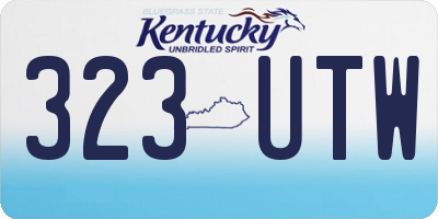 KY license plate 323UTW