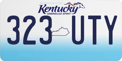 KY license plate 323UTY