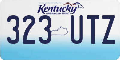 KY license plate 323UTZ