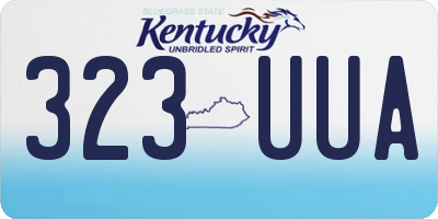 KY license plate 323UUA