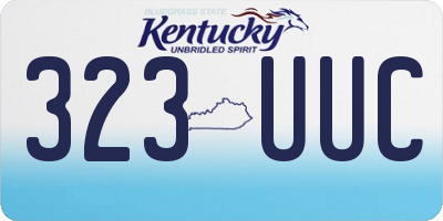 KY license plate 323UUC