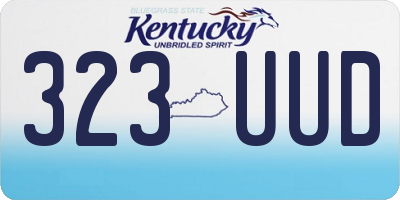KY license plate 323UUD