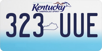 KY license plate 323UUE
