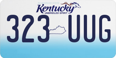 KY license plate 323UUG