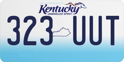 KY license plate 323UUT