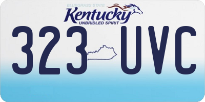 KY license plate 323UVC