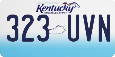 KY license plate 323UVN