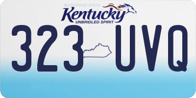 KY license plate 323UVQ