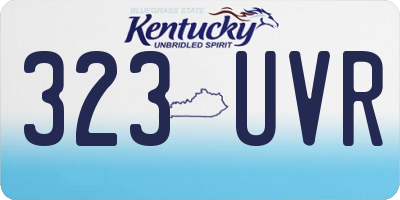 KY license plate 323UVR
