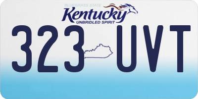 KY license plate 323UVT
