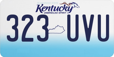 KY license plate 323UVU
