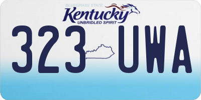 KY license plate 323UWA