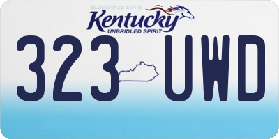 KY license plate 323UWD