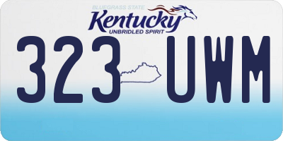 KY license plate 323UWM