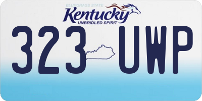 KY license plate 323UWP