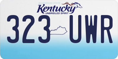 KY license plate 323UWR