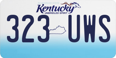 KY license plate 323UWS
