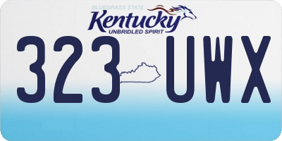 KY license plate 323UWX