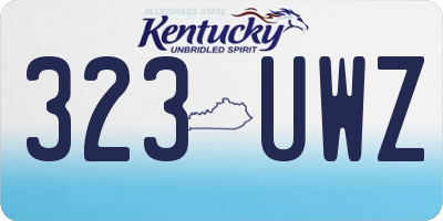 KY license plate 323UWZ
