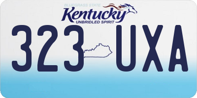 KY license plate 323UXA